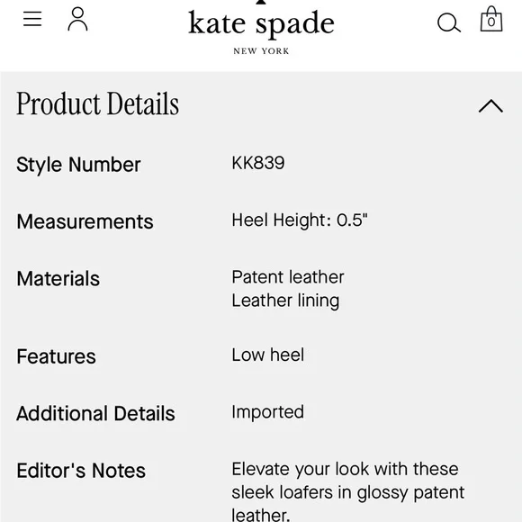 Kate Spade Lori Patent Leather Loafers 6.5 - Never worn with original box - Picture 6 of 9